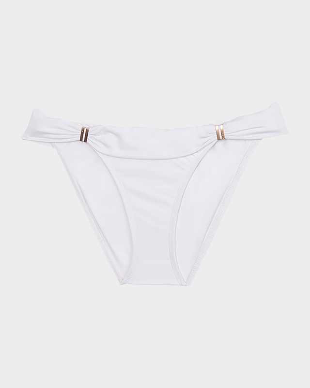 Bia Solid Swim Bikini Bottom, Whit